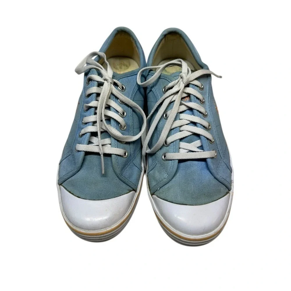 Polo Ralph Lauren Marin Blue Canvas Lace Up Sneaker‎ Size 8 Pony